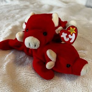 RARE “Tabasco” AND “Snort” Beanie Babies